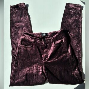PAIGE Velvet Skinny Jeans - Deep Purple